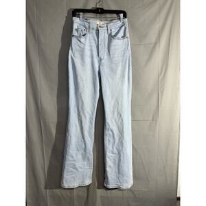 Levis Ribcage Bootcut Jeans Womens 30x33 Light Wash Button Fly Stretch High Rise